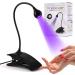 AORAEM LED Nail Lamp 3W LED Nail Light for Gel Nails Flash Cure Gel Nail Polish with 3 Timers Gel x Nail Lamp Professional Portable Gooseneck U V Lamp for Nails Home DIY CC-Touch-Black