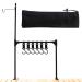 Folding Camping Hanging Rack Picnic Storage Rack Hanger Portable Collapsible Lantern Stand Pole Light Holder Stick Lightweight Aluminum Alloy Outdoor Tools Hanging Organizer with Hooks