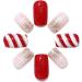 Christmas Snowflake Elk False Nails - Red Long Press On Tips (24pcs) for Women & Girls - Buy Online on SooperMarket.com