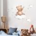 Cute Bears and Moon Wall Stickers for Kids Bedroom Decor | Nursery Window Decals - Set of Bears, Clouds, Moon and Stars - Buy Online on SooperMarket.com