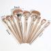Evvmnaks 9 Pieces Gold Oval Makeup Brushes Set Trace Makeup Brushes Set Eyeshadow Brushes - Buy Online on SooperMarket.com