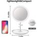 OUOYYO Travel Mirror - 25 LED Touch Screen Lighted Makeup Mirror | Dimmable Brightness, 3 Modes | Portable & Compact Vanity Mirror for Women (White) - Buy Online on SooperMarket.com