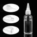 WLLHYF 2oz Applicator Bottle 6pcs Plastic Empty Squeeze Bottles Hair Color Applicator Bottle Transparent Refillable Oil Bottles for Hair Oils Liquids with Twist Top Cap and Labels - Buy Online on SooperMarket.com