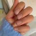 Simple French Blue Green Edge Nail Press on Nails Short Square Glossy False Nail Daily Manicure 24 Pcs 16