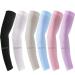 Beager 6 pairs of sleeves women men UV protection cooler arm sleeve arm sleeves for cycling golf for women men protection all outdoor activities 6 pairs (black/gray/white/purple/blue/pink)