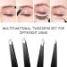 HOCOSY 8-in-1 Professional Eyebrow Grooming Kit with Tweezers, Razor, Scissors, and Travel Case - Buy Online on SooperMarket.com