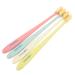 KOMBIUDA Manual Toothbrush 4 Pieces Toothbrush Tongue Brush Plastic Adult Soft Brush Travel Toothbrushes