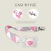 Dodo Babies Pacifier Clip & Teether Toy Set - 4 Clips + 2 Silicone Teethers - Universal Holder - Pink/Grey Prints - Boys/Girls - Buy Online on SooperMarket.com