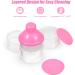 Milk Powder Dispenser Pots - BPA Free Formula Container for Travel & Outdoor Activities (Pink) - Buy Online on SooperMarket.com