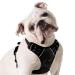 Eagloo dog harness Large dogs anti -train dog harness with reflex strips and control adjustable and adjustable dish Dog large chest harness for labrador black m m (1 Pack) black