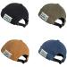 Clakllie Retro Brimless Docker Cap | Vintage Cotton Beanie Watch Cap in Black - Buy Online on SooperMarket.com