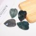 Natural Crystal Rough 1PC Natural Crystal Leaves Carving Moss Agate Family Decoration Sculpture Health Green Gem Gift DIY Pendant Gem - Buy Online on SooperMarket.com