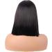 MapofBeauty 12 Inch/30 cm Straight Bob Flat Bangs Short Colorful Synthetic Hair Cosplay Party Wig (Black) - Buy Online on SooperMarket.com