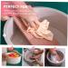 COOLHIYA Washboard 1 Set Wash Basin Laundry Cleaning Board Washing Basin Washing Clothes Board Dish Basin Baby Camping Bucket Pink 33.5x33.5cm - Buy Online on SooperMarket.com