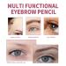 4 PCS 4D Hair Stroke Brow Stamp & Brush Set - Multifunction Ultra-thin Angled Eyebrow Makeup Brushes - Buy Online on SooperMarket.com