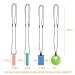 Sensory Chew Necklaces (4 Pack) for ADHD Autism Biting | BPA Free Silicone Chewelry Necklace (Color 2) - Buy Online on SooperMarket.com
