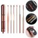 6pcs Stainless Steel Ear Cleaning Swab Kit | Rose Gold Ear Pick Set for Ear Wax Removal | Healeved Headphones Earbuds Cleaner - Buy Online on SooperMarket.com