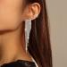 Shop Boho Silver Long Tassel Crystal Earrings - Statement Dangle for Women & Girls | Perfect for Weddings & Parties - Buy Online on SooperMarket.com