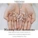 Bridal Wedding Hair Combs - Silver Crystal Blue Headpiece for Women and Girls - Buy Online on SooperMarket.com