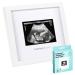 BabySquad Coming Soon Photo Frame, 7 x 7 (INCHES), Sawtooth Hanger + Kickstand, Babyshower Gifts, Sonogram Photo Frame, Ultrasound Photo Frame, Handcrafted White Wooden Picture Frame, Keepsake Gift