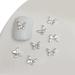 3D Metal Nail Nail Embellishments 20pcs Bowknot Nail Decorations For Individual Styles Nail Embellishments 05 silver