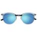 Opulize Met sunderer glasses slim round frame spring hinges scratch-resistant tinted lens uv400 protection men s60 +0.00 dioptria clear front with black arms single
