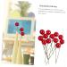 DECHOUS 144pcs DIY foam red fruit artificial fruit berry picks berry twig stem Pip Berry Stems artificial berry stems red berries red decor DIY photo props Christmas fake decoration Red 2x2x2cm - Buy Online on SooperMarket.com