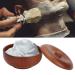 Premium Wooden Shaving Bowl & Soap Set | Wood Shaving Brush & Foam Cup for Professional Grooming - Buy Online on SooperMarket.com