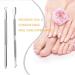 2 Pcs Stainless Steel Cuticle Pusher & Peeler Set for Nail Care | Dual Head Nail Scraper for Fingernails & Toenails - Professional UV Gel Polish Remover Tool - Buy Online on SooperMarket.com
