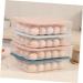 OSALADI Kitchen Egg Tray 3pcs Egg Storage Box Refrigerator Egg Trays Clear Plastic Tray Eggs Egg Plate Pp Household re-usable - Buy Online on SooperMarket.com