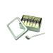 Nescafe Gold Blend Decaf Coffee Sachets Individually Wrapped 30 x 1.8g Bundle with Refillable Silver Window Lid Tin and Latte Spoon Set - For Home Desk or Travel