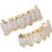 Brass Galvanized Messing Teeth Set - Hip-Hop Props & Halloween Accessories | Two-Color Decoration - Buy Online on SooperMarket.com