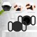 Wallfid Airtag Dog Collar & Silicone GPS Tracker Cover Anti-Loss Pet Accessory for Cats & Dogs (Black & White) - Buy Online on SooperMarket.com