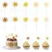50 Pcs Little Sun Cupcake Toppers First Birthday Decoration Shower Sunshine Cup Cake Decorations Sunshine 1st Birthday Cake Topper Prop Decoration