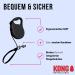 Buy High-Quality 5m Cong Roll-Out Dog Leash for Small Dogs up to 20kg - Compact Lightweight Break & Lock System - Ideal for Small Breeds - Black - Buy Online on SooperMarket.com