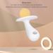 Newborn Teething Toy: Large Silicone Baby Teether Stick (Yellow/White) - Easy to Clean, Textured Handle - 6-12 Months - Buy Online on SooperMarket.com