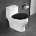 Stretch Spandex Washable Black Toilet Lid Cover - Elastic Bottom Seat Protector - Buy Online on SooperMarket.com
