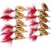 10PCS Spinner Lures Metal Bait Sequins Spinner Fishing Lures Fishing Lures Fishing Accessories Fishing Spinners Lifelike Fishing Bait Crankbaits Set for Outdoor Fishing Red - Buy Online on SooperMarket.com