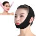 Ehoter Double Chin Reducer Face Slimming Strap Neck Lifting Support and Compression Mask V Line Face Lifting Tape Strap With Adjustable Faster Tape Double Chin Reducer Face Shaper Bandage (Black) Black