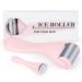 Ice Roller for Face and Eye 2 Pcs,Face Roller Skin Care for Puffiness,Migraine,Pain Relief,Eye Roller For Puffy Eyes Dark Circles,Stainless Steel Facial Roller (Pink) Pink- 2 PCS
