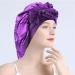 Classycoo 2PCS Large Satin Sleep Bonnet Set - Adjustable Silk Bonnet for Women and Men | Black + Purple - Buy Online on SooperMarket.com