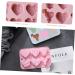 Alipis 2pcs Heart Chocolate Mold DIY Candle Mould Heart Shaped Dessert Mold Tray Mousse Pink - Buy Online on SooperMarket.com