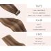 YDDM 20Pcs 50cm Invisible Tape Extensions - Real Hair Chocolate Brown & Caramel Blonde (20 Inch 4/4/27#) - Premium Hair Extensions - Buy Online on SooperMarket.com