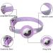 Airtag Cat Collar - Leather Reflective Adjustable GPS Neck Band for Tracking | Anti-Losing Airtag Case for All Cat Sizes (XS Purple 19-26cm) - Buy Online on SooperMarket.com
