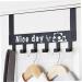 PRETYZOOM Over Door Clothes Hanger Rack Hook up On The Door Coat Rack medium Black - Buy Online on SooperMarket.com