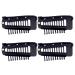 4-Piece Hair Extension Clamps - Metal Wig Clinging Snap Brackets for Women - 10 Teeth Black Comb Clips - Buy Online on SooperMarket.com