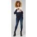 HAPPY MAMA Maternity Nursing Cotton Sweatshirt Zip Front 1285 - Ecru & Grey Melange - Buy Online on SooperMarket.com