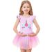 Girls Unicorn Ballet Leotard with Tutu | Purple Unicorn Dance Dress 4-5T - Buy Online on SooperMarket.com