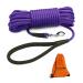 lynxking Check Cord Dog Leash Long Lead Training Tracking Line Comfortable Handle Heavy Duty Puppy Rope 3M 4.5M 9M 15M for Small Medium Large Dogs 15M Purple