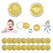 Gift tooth fairy boy 20 pieces of commemorative coins tooth fairy coin gold tooth fairy Goldtaler gold coins children gift tooth fairy coins tooth fairy coins tooth fairy gifts (c)